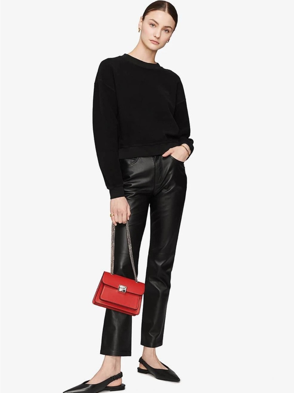 Anine Bing Black Reed Sweatshirt Size M Cotton